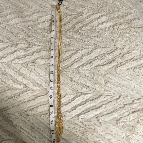 J. Crew Elegant Gold Lariat-Style Tassel Necklace - Picture 2 of 5